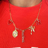Nebraska Huskers Paper Clip Charm Necklace
