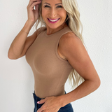 Round Neck Sleeveless Bodysuit