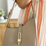 Havana Asymmetrical Shoulder Bag with Lock