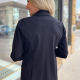 Solid Boyfriend Blazer W/ Princess Darts