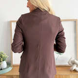 Recycled Shirred Sleeve Blazer