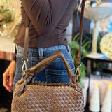 Charity Woven Crossbody Bag