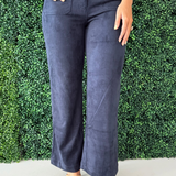 Suede Wide Leg Pant