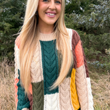 Colorblock Crewneck Sweater