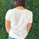 Cotton Jersey V Neck T-Shirt