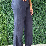 Suede Wide Leg Pant
