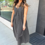 Polka Dot Tie Back Dress