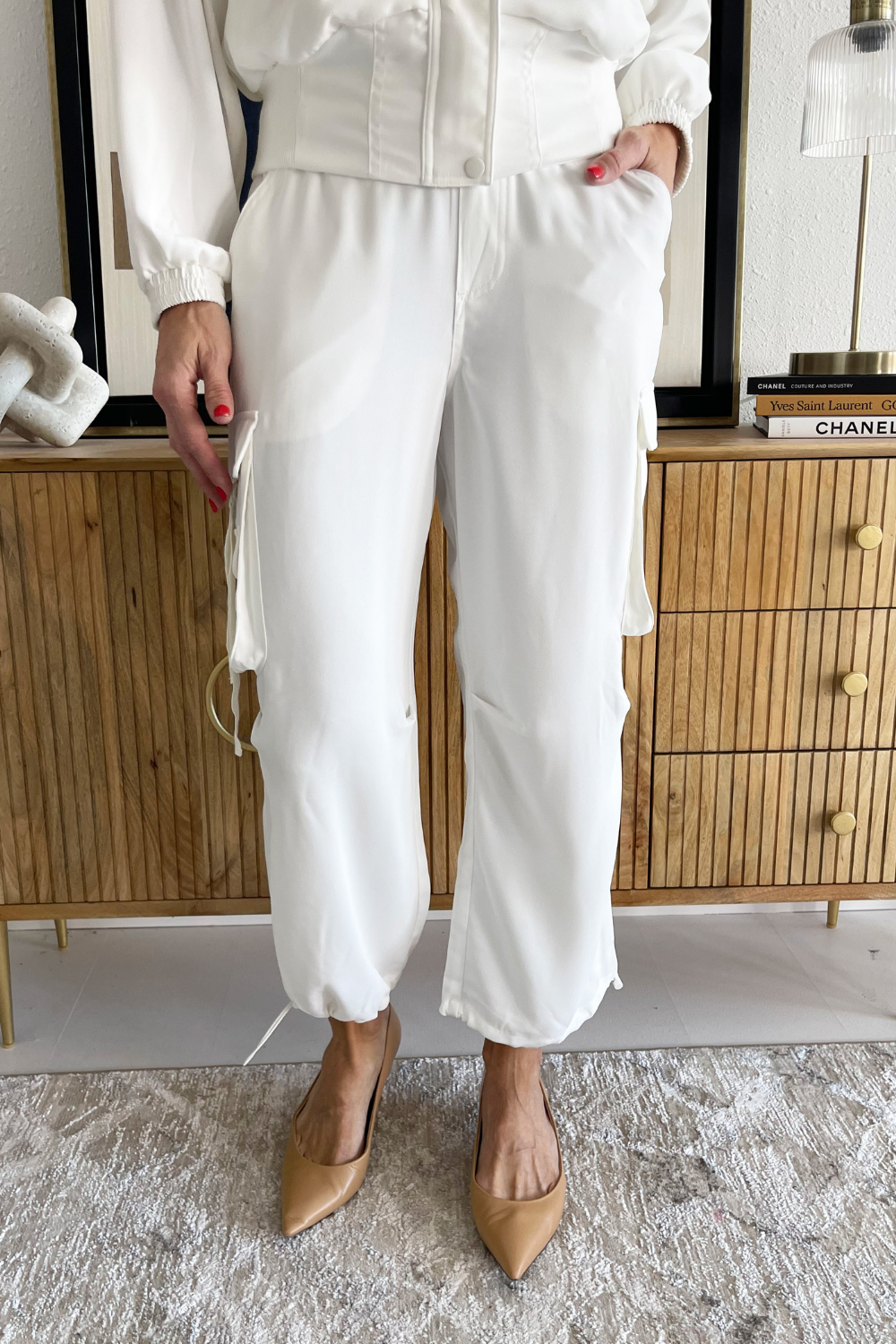 Cinch Hem Pullon Parachute Cargo Pants