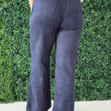 Suede Wide Leg Pant