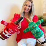 Light-Up Wine & Bottle Sweater