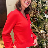 Snap Front Bow Cardigan