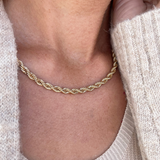 Gold Twist Chain Necklace