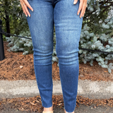 Rachael High Rise Fab Ab Mom Raw Hem