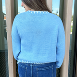 Bow Sweater With Stitching