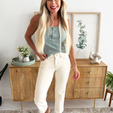 Kennedy Crop Straight w/ Seaming 27" Ins