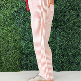 Barrel Denim Pants with Eyelet Waist