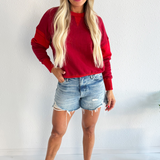 Jane High Rise Long Short w/ Raw Hem
