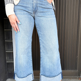 Meg High Rise Fab Ab Wide Legs Roll Up Regular Hem
