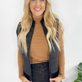 Sleeveless Quilted Front Sweater Vest