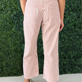 Barrel Denim Pants with Eyelet Waist