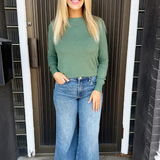 Ryan High Rise Fab Ab Super Wide Leg Raw Hem