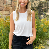 Sleeveless Scoop Neck Knit Tank