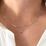 Paper Clip Heart Necklace