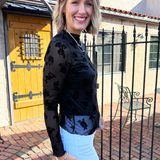 Floral Lace Long Sleeve Layering Top