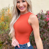 Round Neck Sleeveless Bodysuit