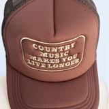 Country Music Makes You Live Longer Trucker Hat