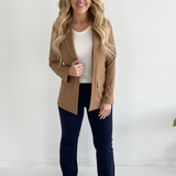 Solid Boyfriend Blazer W/ Princess Darts