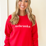 Nebraska Embroidered Crewneck Sweatshirt