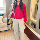 French Terry Wide Leg Pants