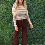 Long Sleeve Boat Neck Knit Top