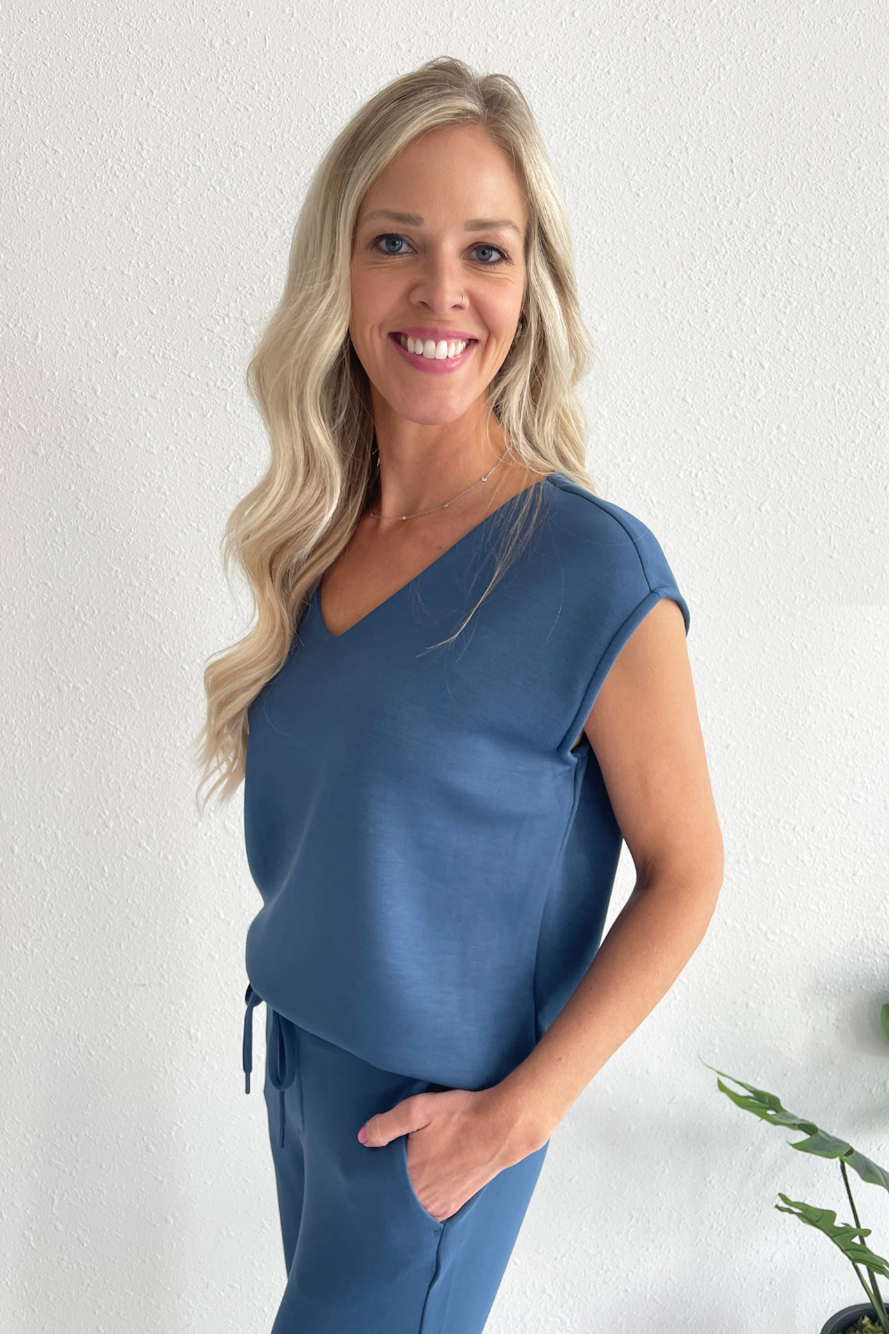 Dolman Sleeve V-Neck Top