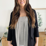 Solid Boyfriend Blazer W/ Princess Darts