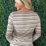 Long Sleeve Boat Neck Knit Top