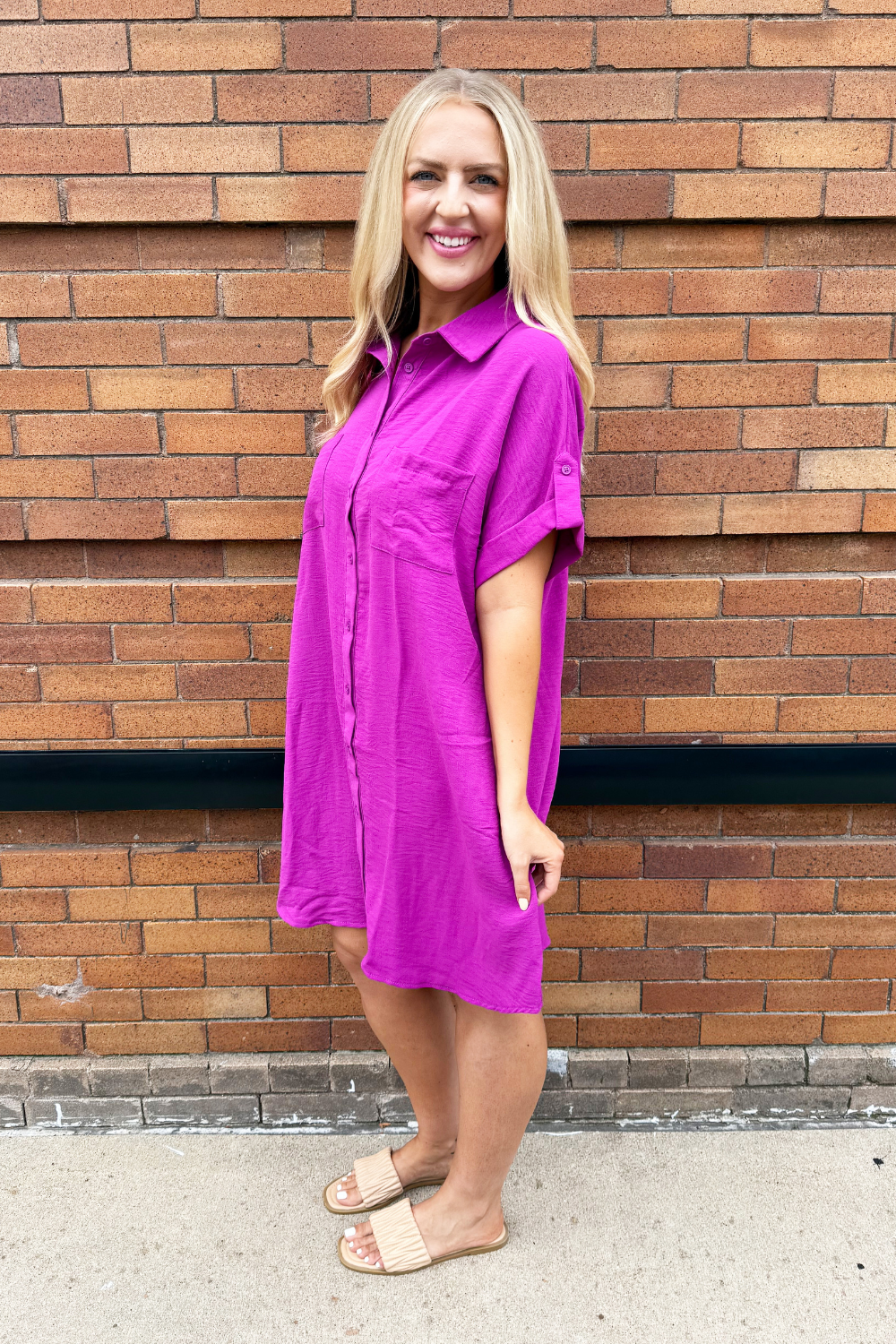 shirt dress button down Off White Button Down Washed Twill Shirt Dress Large