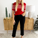 Short Sleeve Crew Neck Sweater