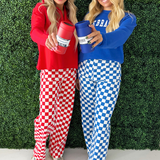 Demi Checkered Bottoms w/ Elastic Band