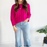 Long Sleeve Boat Neck Sweater