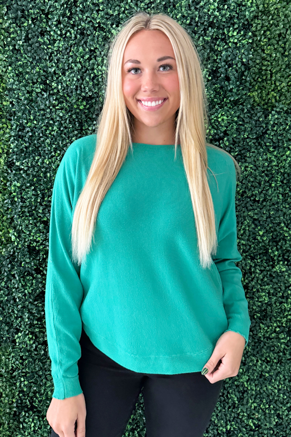 Dolman Boat Neck Light Sweater