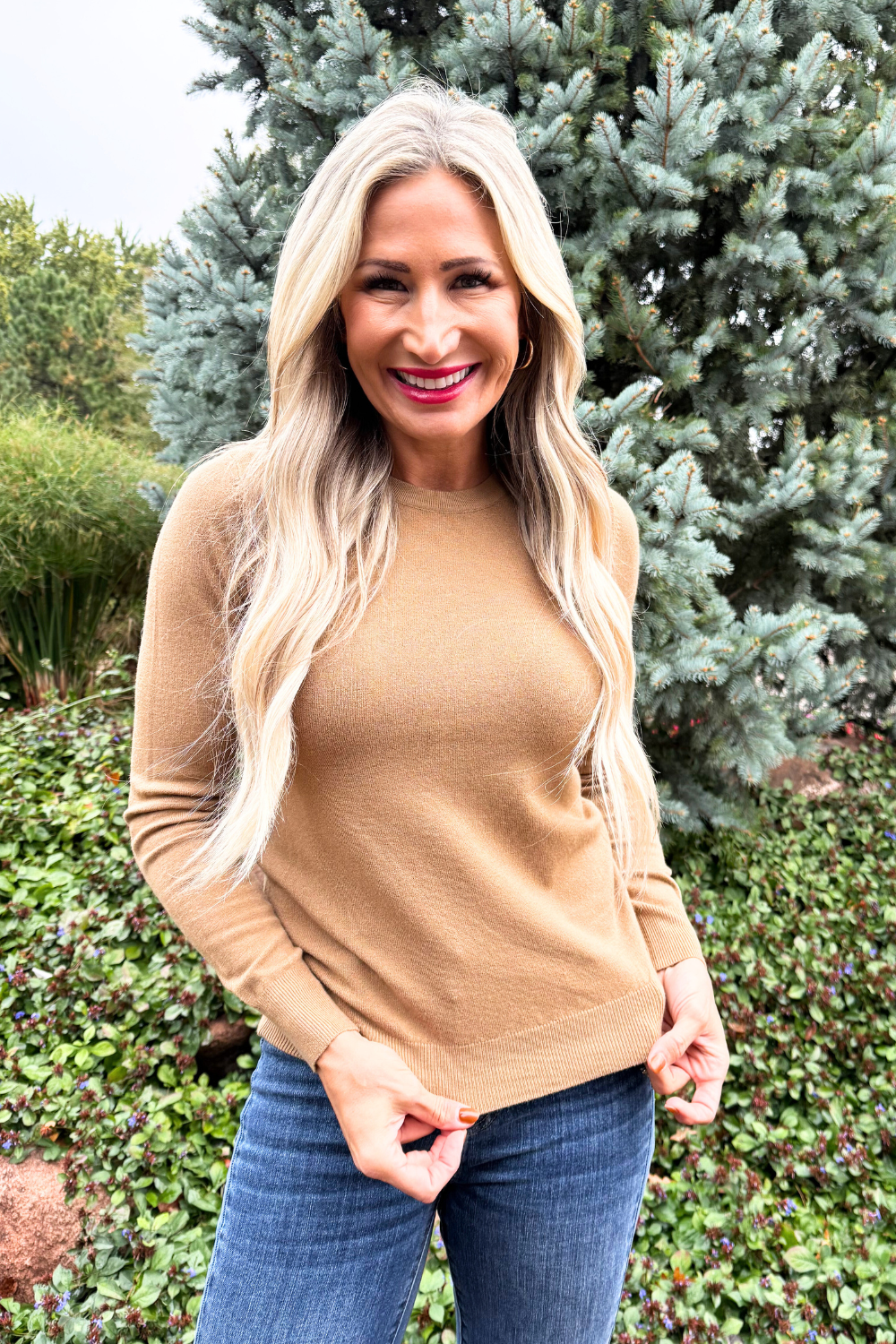 Basic Crew Neck Soft Knit Sweater