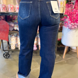 High Rise Wide Leg With Cuff Hem