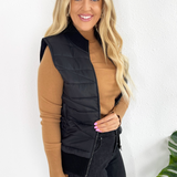 Sleeveless Quilted Front Sweater Vest