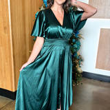 Chiffon Slit Detailed Maxi Dress