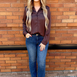 Recycled Button Down Blouse