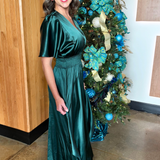 Chiffon Slit Detailed Maxi Dress