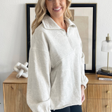 Oversized Half-Zip Sweatshirt