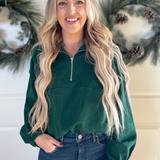 Oversized Half-Zip Sweatshirt